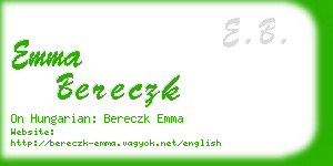 emma bereczk business card